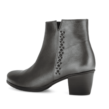 Womens Gabor 55.524 Eleanor Steel Grey Leather Ankle Boot - Steel Grey
