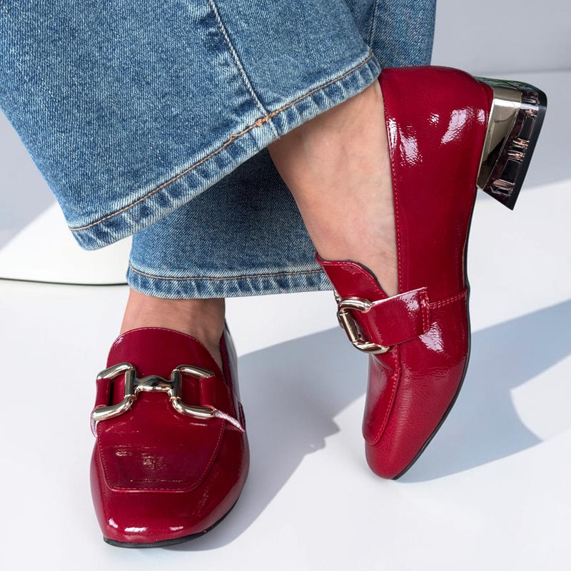 Womens Zanni & Co Zuluk Loafers - Cherry Patent