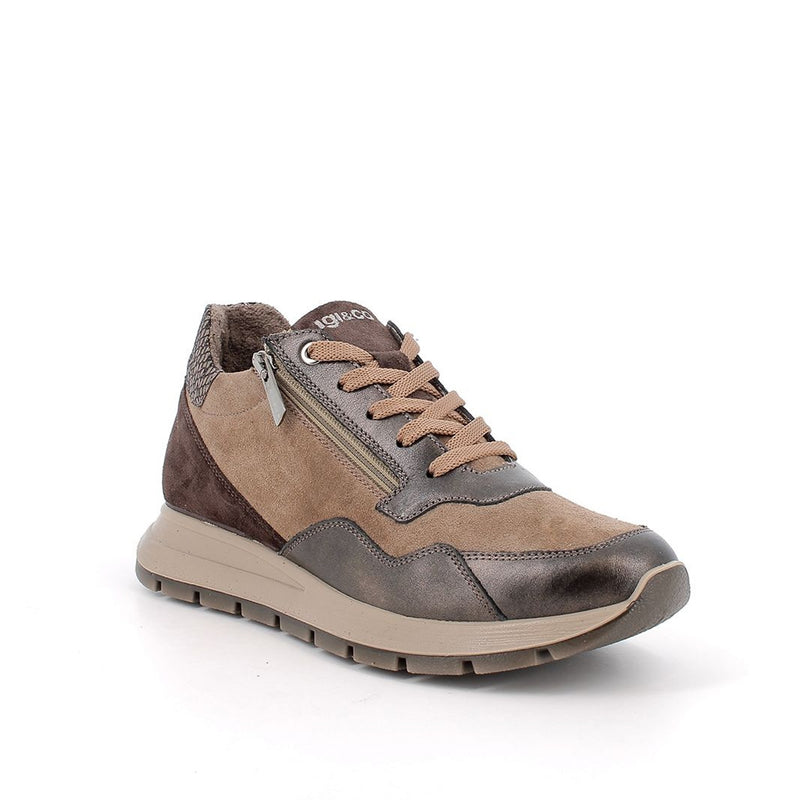 Womens Igi 2171911 Taupe Side Zip Trainers - Taupe