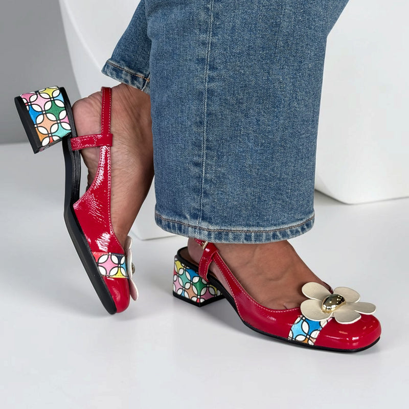 Womens AW26 Nemonic 2504 Liberty Multi Slingback Heels - Multi