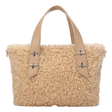 Womens Refresh 183458 Mini Fur Crossbody Bag - Beige