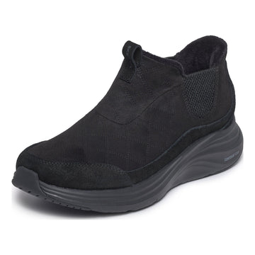 Womens Skechers 168173 Cozy Fit Dash Contour Foam Slip-Ins Ankle Boots - Black