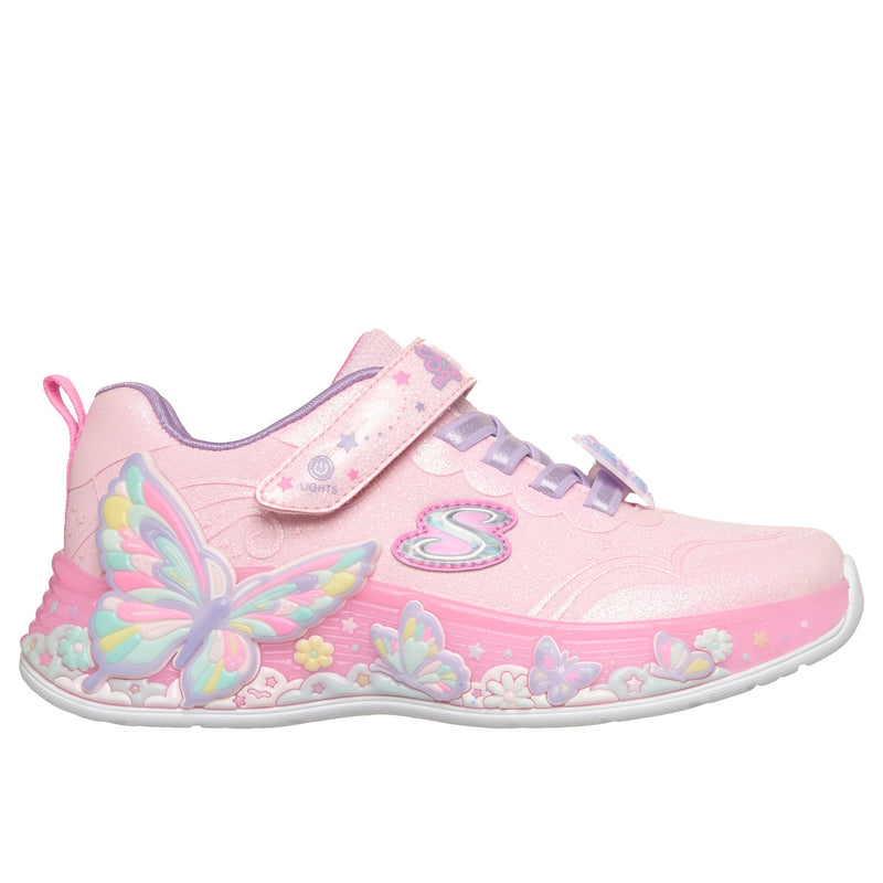 Toddler Skechers 303065L Girls Pink Butterfly Butterfly Bliss Trainer - Light Pink