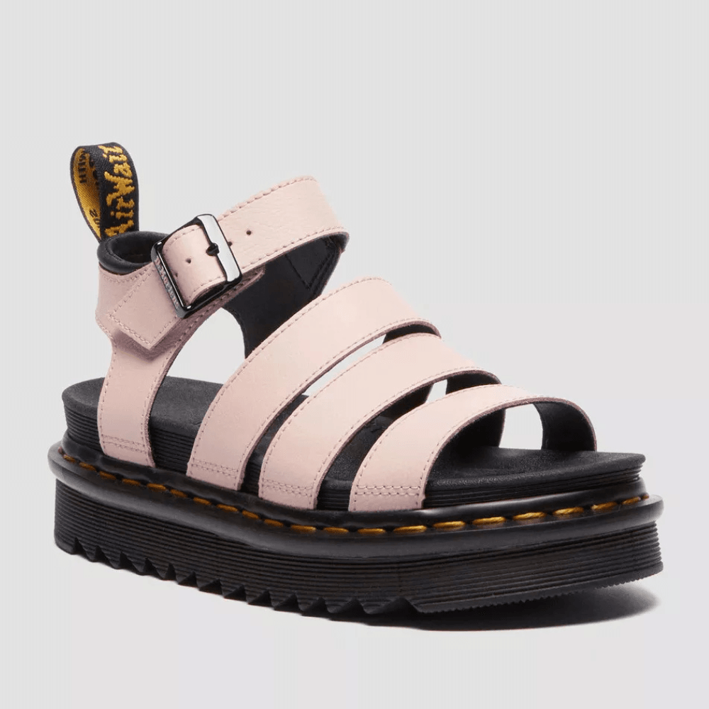 Womens Dr Martens Blaire Athena Leather Strap Sandals - Powder Pink