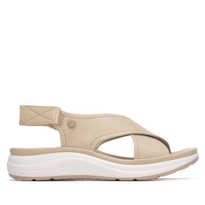 Womens Xti 145172 Crossover Sandals - Beige