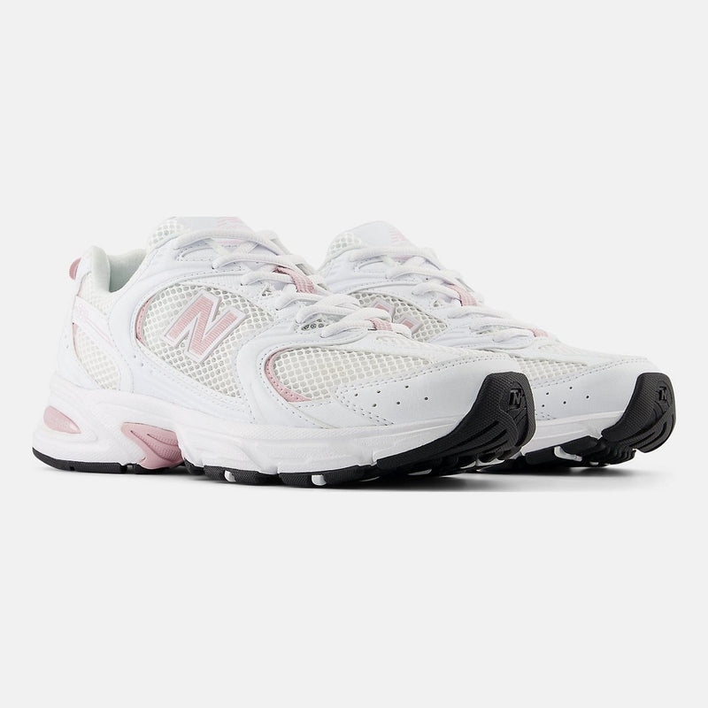 Unisex New Balance 530 Mesh Trainers - White with Pink
