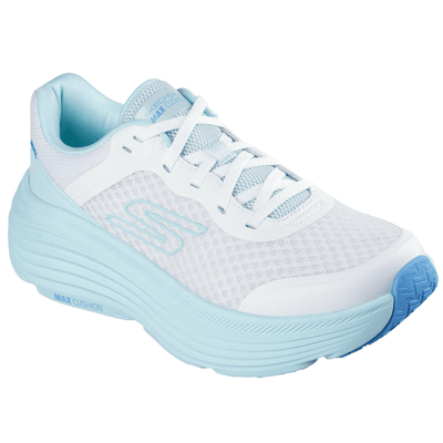 Womens Skechers Max Cushioning Endeavour Trainers - White Light Blue