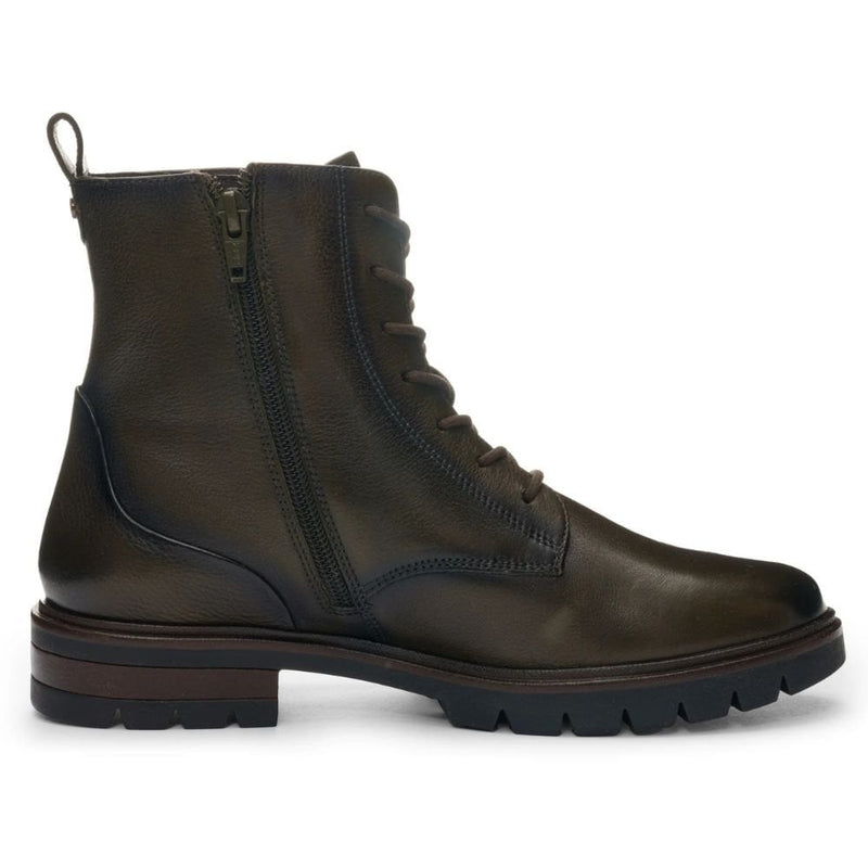 Womens Ara Leather Lace-up Ankle Boot - Forest Green