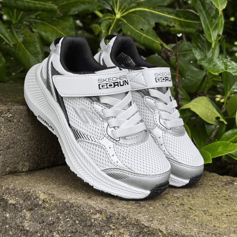Skechers Boys Go Run Consistent Trainers - Silver White