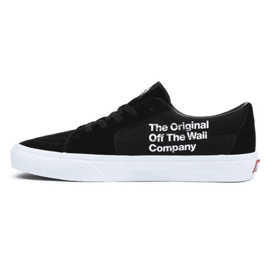 Vans Men's Sk8-Low Hi Black-White Logo Trainer