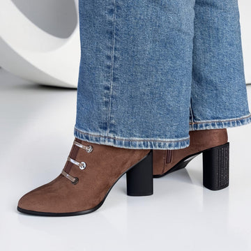 Womens Redz D6036 Taupe Ankle Boots - Taupe