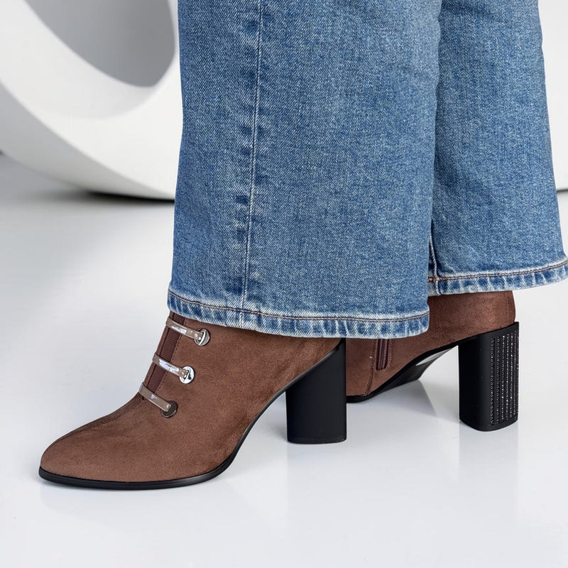 Womens Redz D6036 Taupe Ankle Boots - Taupe