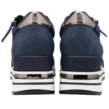 Womens Lotus ULS642 Navy Electra Casual Wedge Trainers - Navy