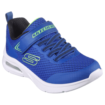 Boys Skechers Microspec Max Trainers - Blue Lime