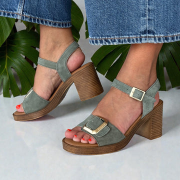 Womens Tamaris 28303 Heeled Sandals - Olive
