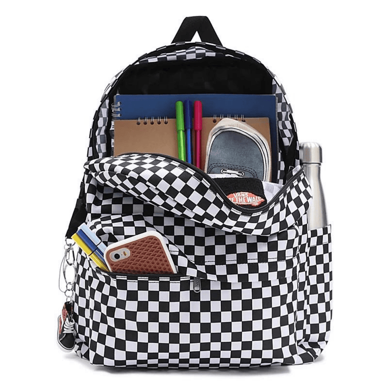 Vans Old Skool Black and White Check Backpack - Checkered