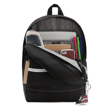 Vans Construct Skool Black Backpack - Black and White