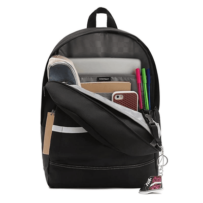 Vans Construct Skool Black Backpack - Black and White