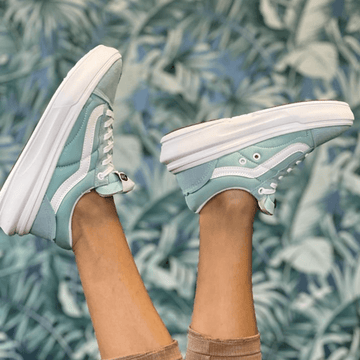 Womens Vans Old Skool Overt CC Trainers - Sky Blue