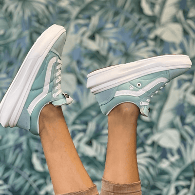 Womens Vans Old Skool Overt CC Trainers - Sky Blue