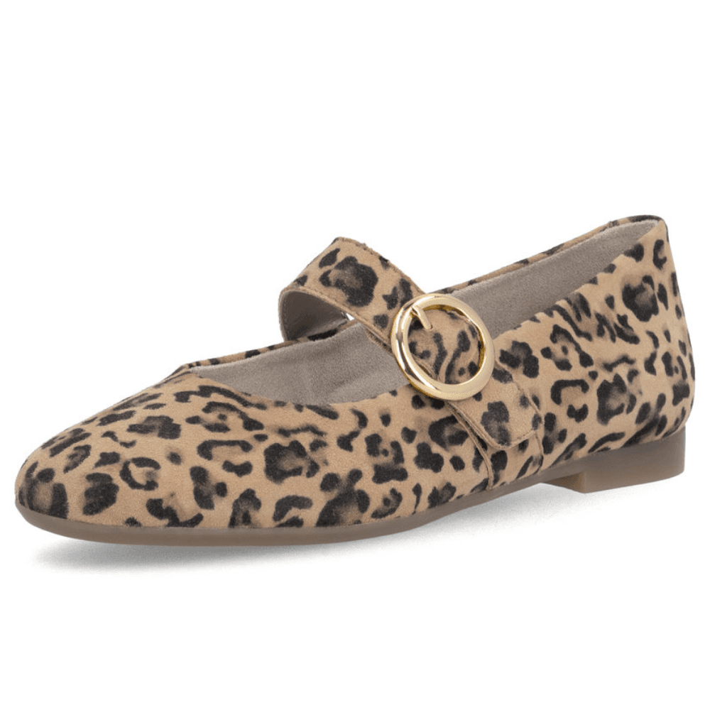 Womens Remonte D0K14 Leopard Print Pumps-Jane Strap