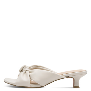 Womens Marco Tozzi 27202 Cream Heeled Sandals - Cream