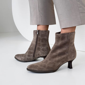 Womens Unisa Lomas Taupe Suede Ankle Boots - Taupe