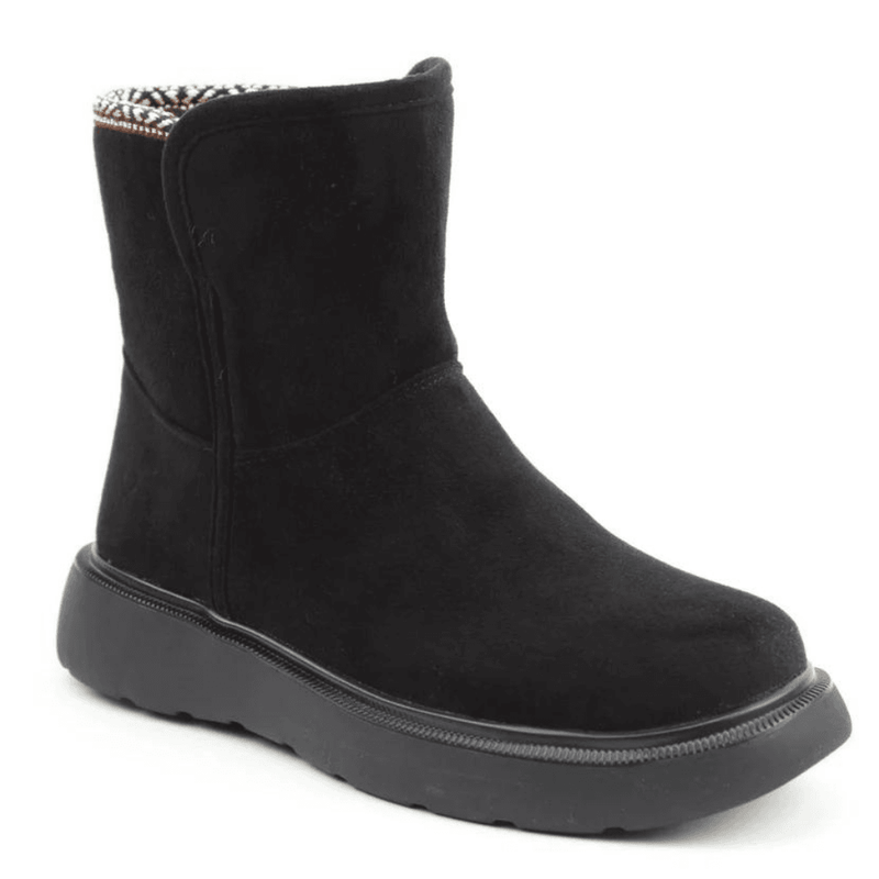 Womens Heavenly Feet Karla Stitch Booties - Black
