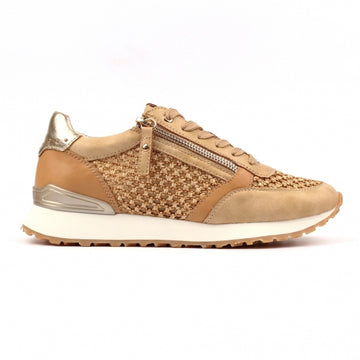 Womens Lunar DLC007 Camel Lara Trainers - Camel