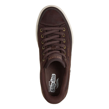 Mens Skechers Arch Fit Arcade - Join Ya There Slip-Ins Casual Shoes - Chocolate