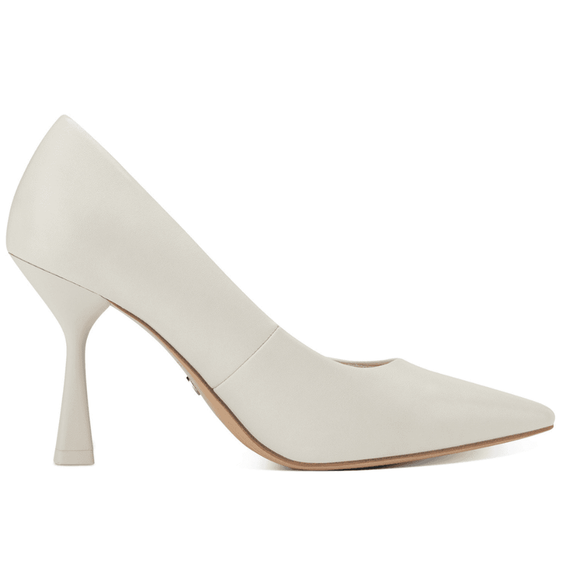 Womens Tamaris Ladies Candy Matte Flared Heels - Ivory