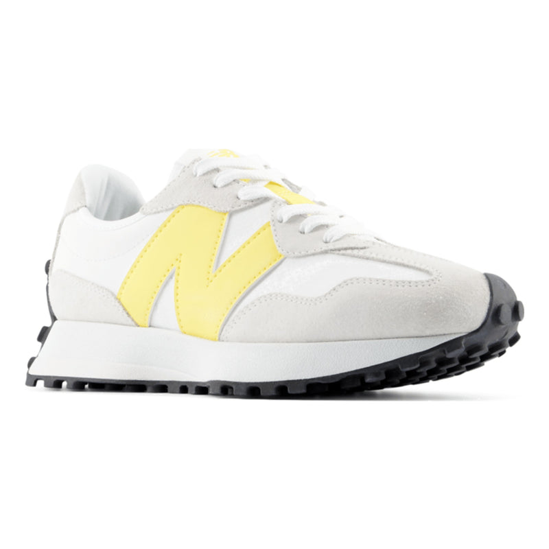 Womens New Balance 327 Trainers - White & Yellow