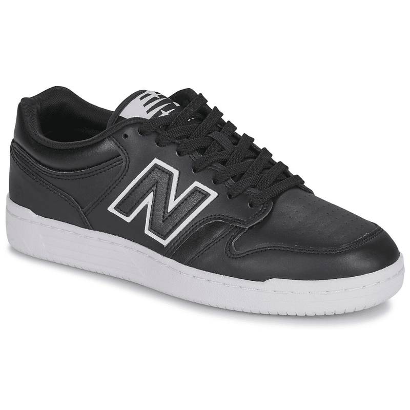 Womens Unisex New Balance 480 - Black with White