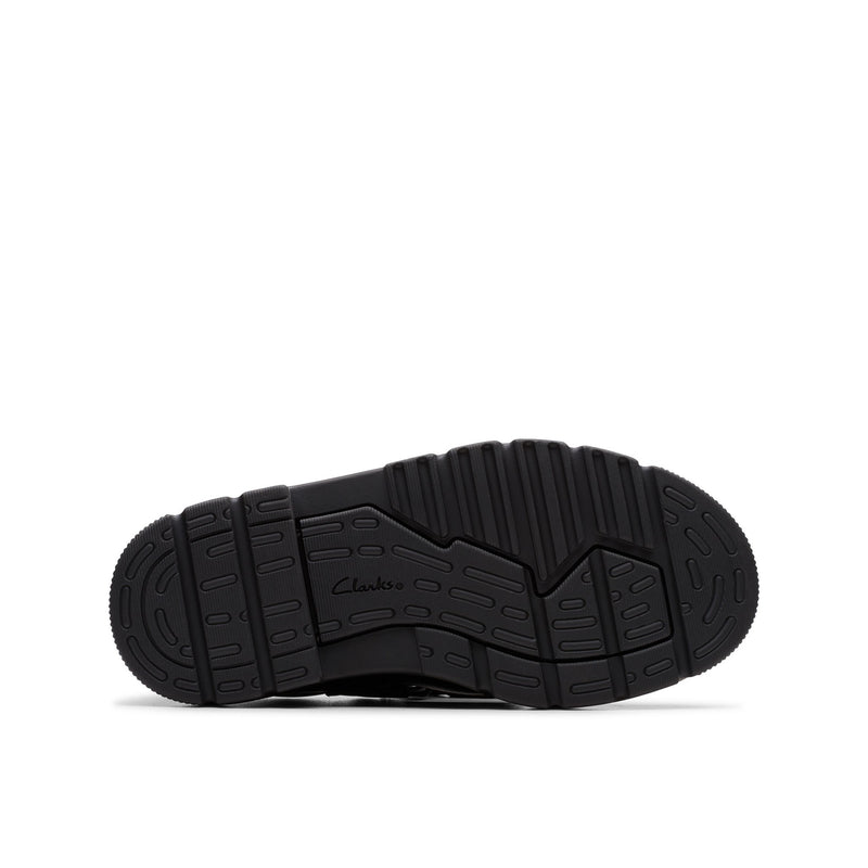 Girls Clarks Lorcam Hope Kid Black School Shoes - Black