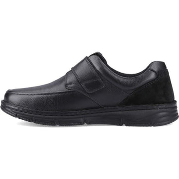 Mens Hush Puppies Forde Touch Fastening Casual Shoes - Black