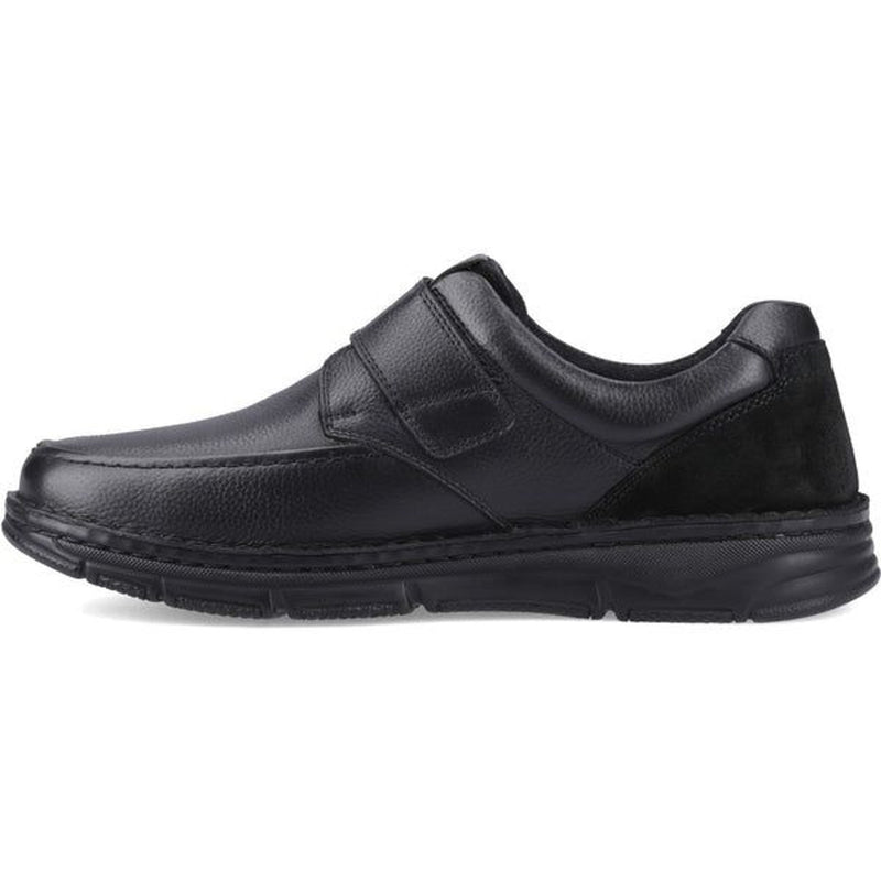 Mens Hush Puppies Forde Touch Fastening Casual Shoes - Black