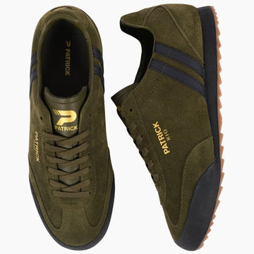 Mens Patrick Rio Trainers - Olive Black