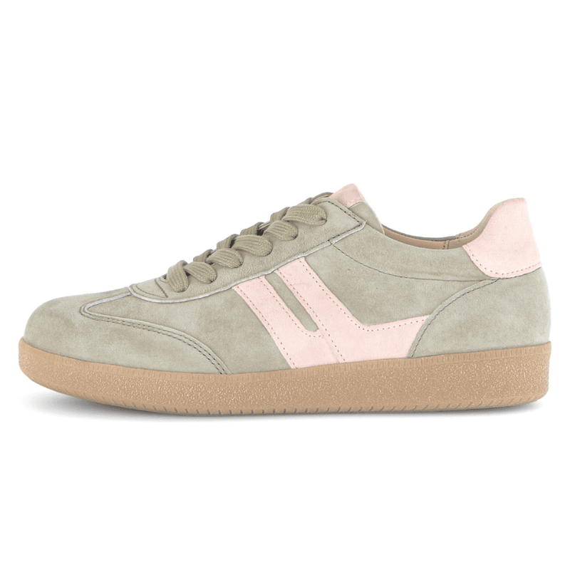 Womens Gabor 83.300 Green Suede Gumsole Trainers - Green