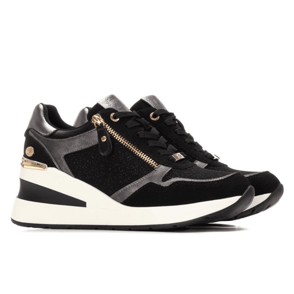 Womens Xti 144379 Wedge Side Zip Trainers