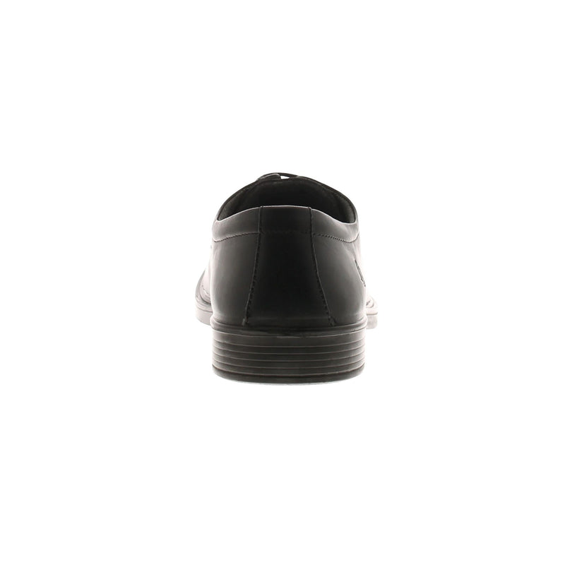 Boys Hush Puppies Neal Black School Shoes - Black