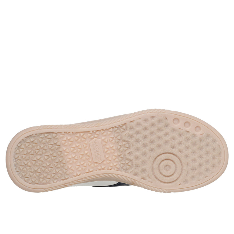 Womens Skechers 185460 Off White Duraleather & Suede Overlay Lace-Up Hotshot Hi Slip-Ins - Off White
