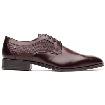 Mens Base London Dome Formal Lace-up Shoes - Burnt Brown