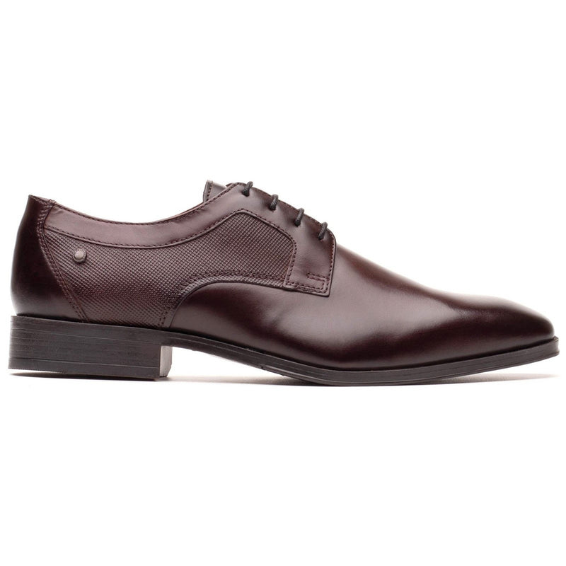 Mens Base London Dome Formal Lace-up Shoes - Burnt Brown