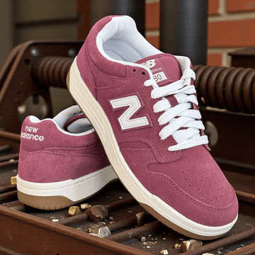 Mens New Balance 480 Trainers - Redwood with White