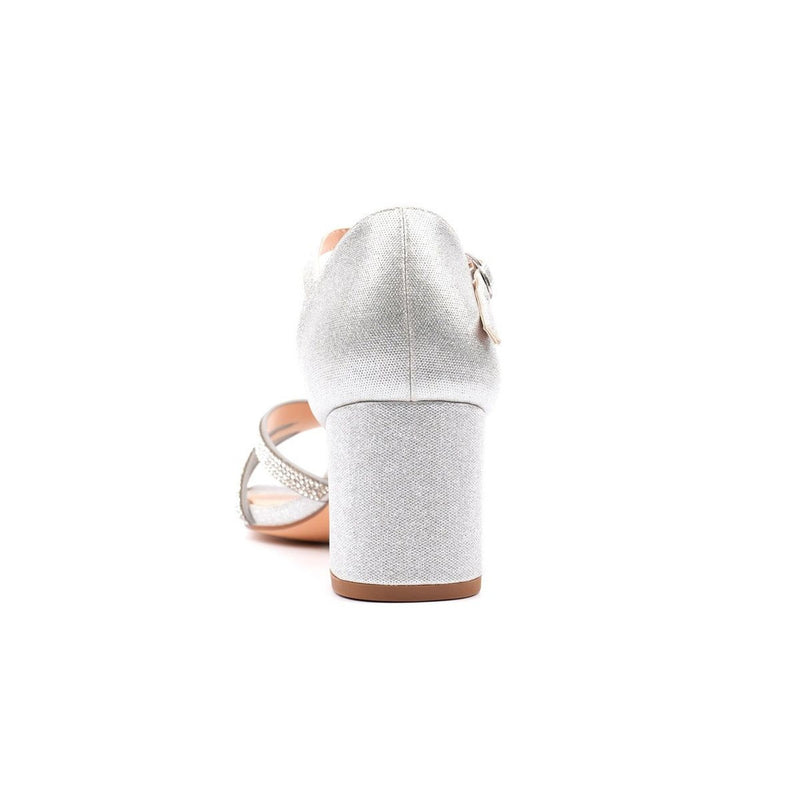 Womens Lunar Roseanne Block Heels - Silver