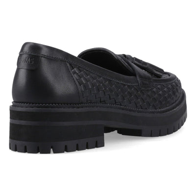 Womens Toms Cara Loafers - Black with Black
