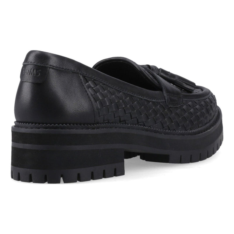 Womens Toms Cara Loafers - Black with Black