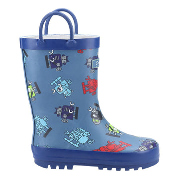 Kids Cotswold Puddle Waterproof Wellingtons - Robot