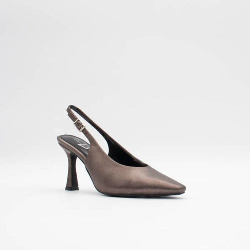 Womens Una Healy Let The Mystery Suede Slingback Heels - Gun