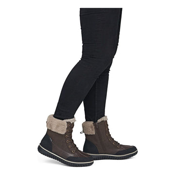 Womens Rieker Z4203 Black Boots - Black